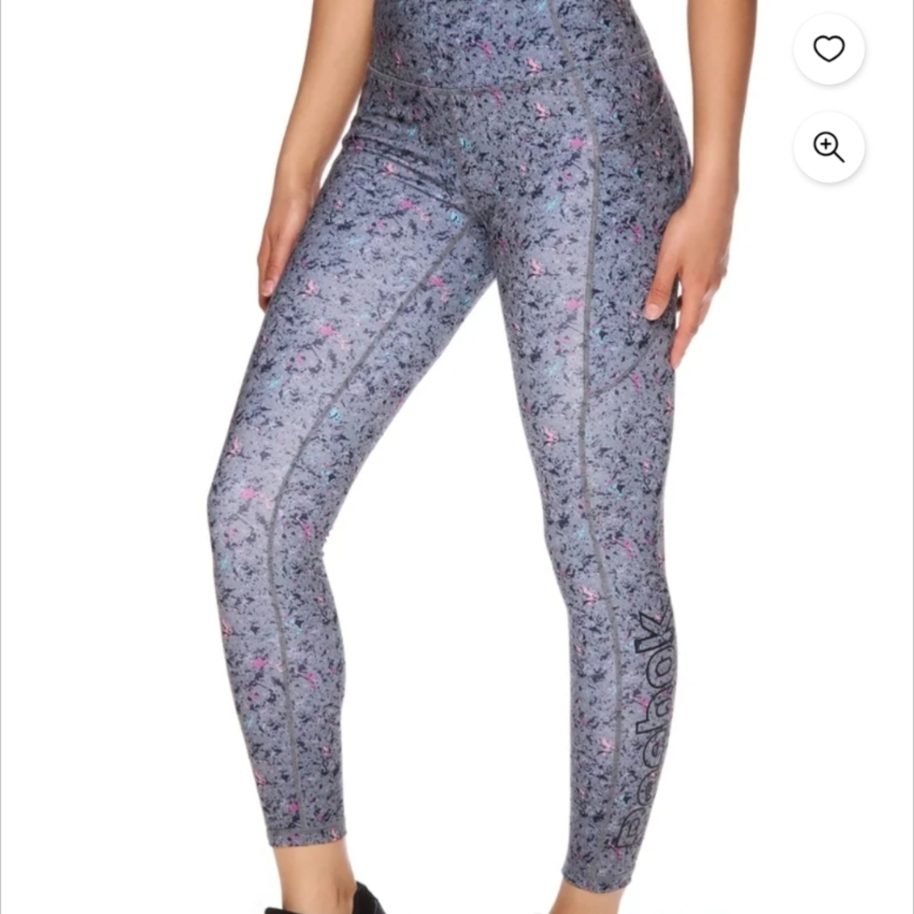 Reebok Women's Blue Patterned Leggings